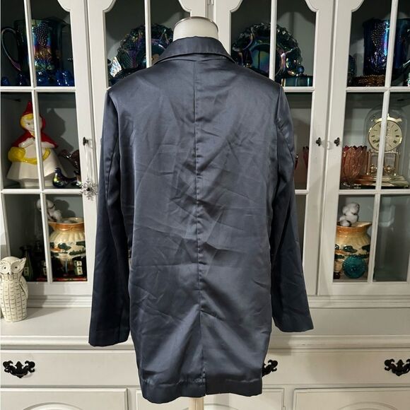 Forever 21 Satin Purple-Gray Blazer Jacket Size Small - Picture 4 of 6